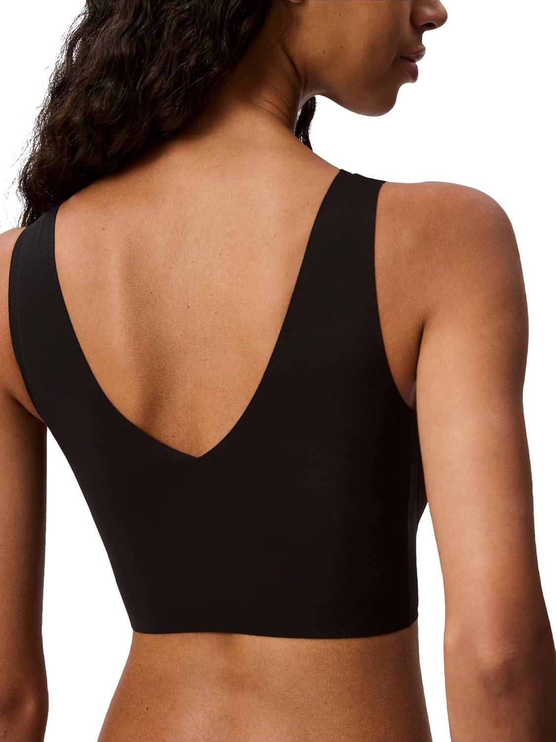 Calvin Klein Womens Invisibles Comfort Seamless Lightly Lined V Neck Bralette Bra - Image 5