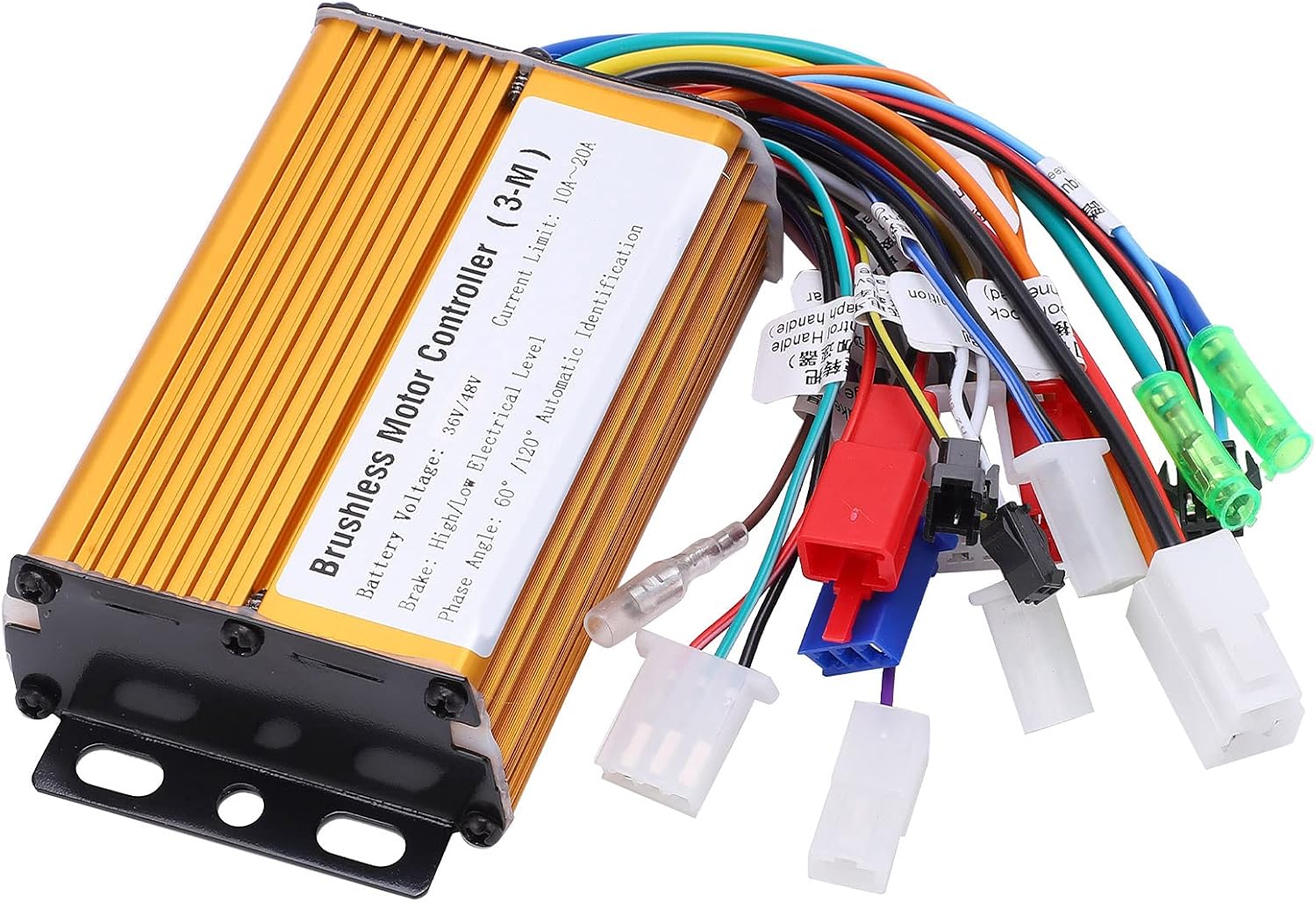 Electric Scooter Speed Controller, 6 Tube 3 Mode Sine Wave Controller Electric Bike Scooter Brushless Speed Motor Controller(36-48V)