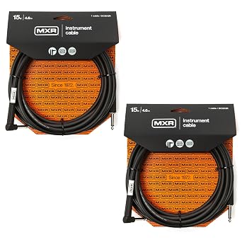 MXR DCIS15R High Performance Standard Instrument Cable - Right/Straight - 15 Feet 2 Pack