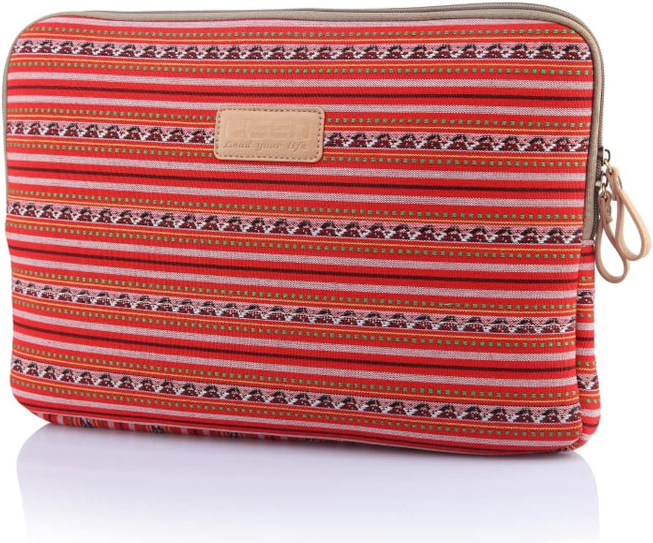 fdsmall Laptop Sleeve, 13-13.3 Inch, Notebook Carrying Case - Waterproof, Shock Resistant Bag - Ethnic Style Red - Image 3