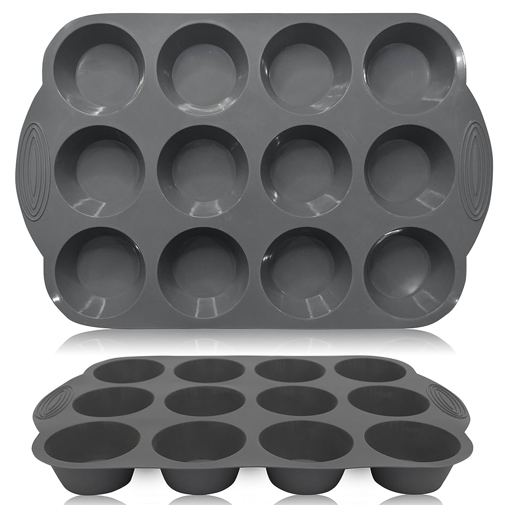 12 Cup Silicone Muffin Cupcake Bakken Pan Non Stic