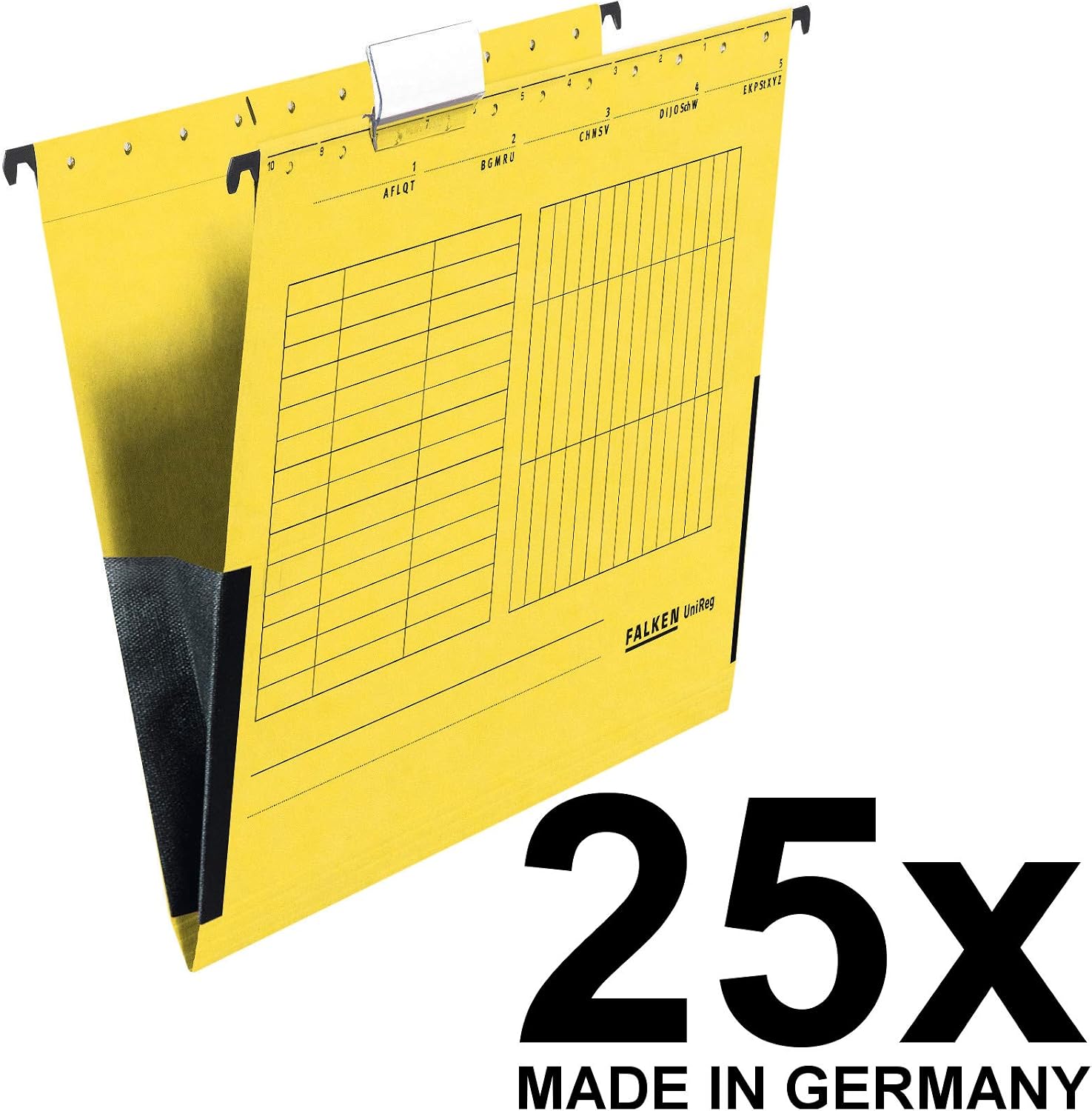 Exacompta, Ref 80002660001F, FALKEN, UniReg Suspension Files with Linen Edge Protectors, Suitable for A4 Documents - Image 3