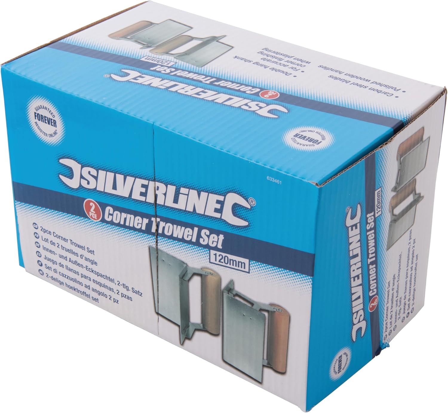 Silverline 633461 Corner Trowel Set, 120 mm - 2 Pieces