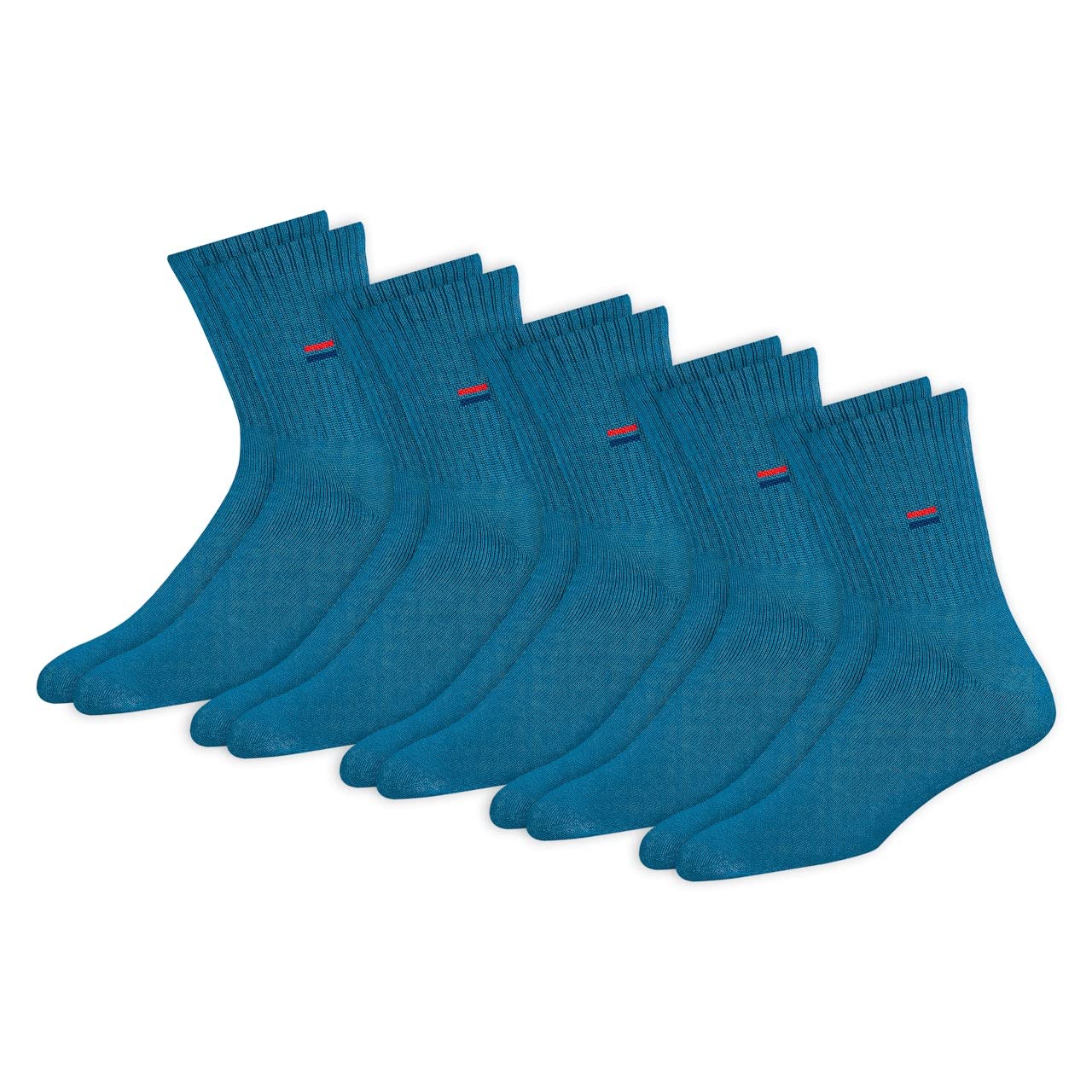 NAVYSPORT 5 Pairs Men's Socks Women's Sports Socks Tennis Socks Cotton Socks (Blue, 5 Pairs, EU 47-49), Blue (Pack of 5)