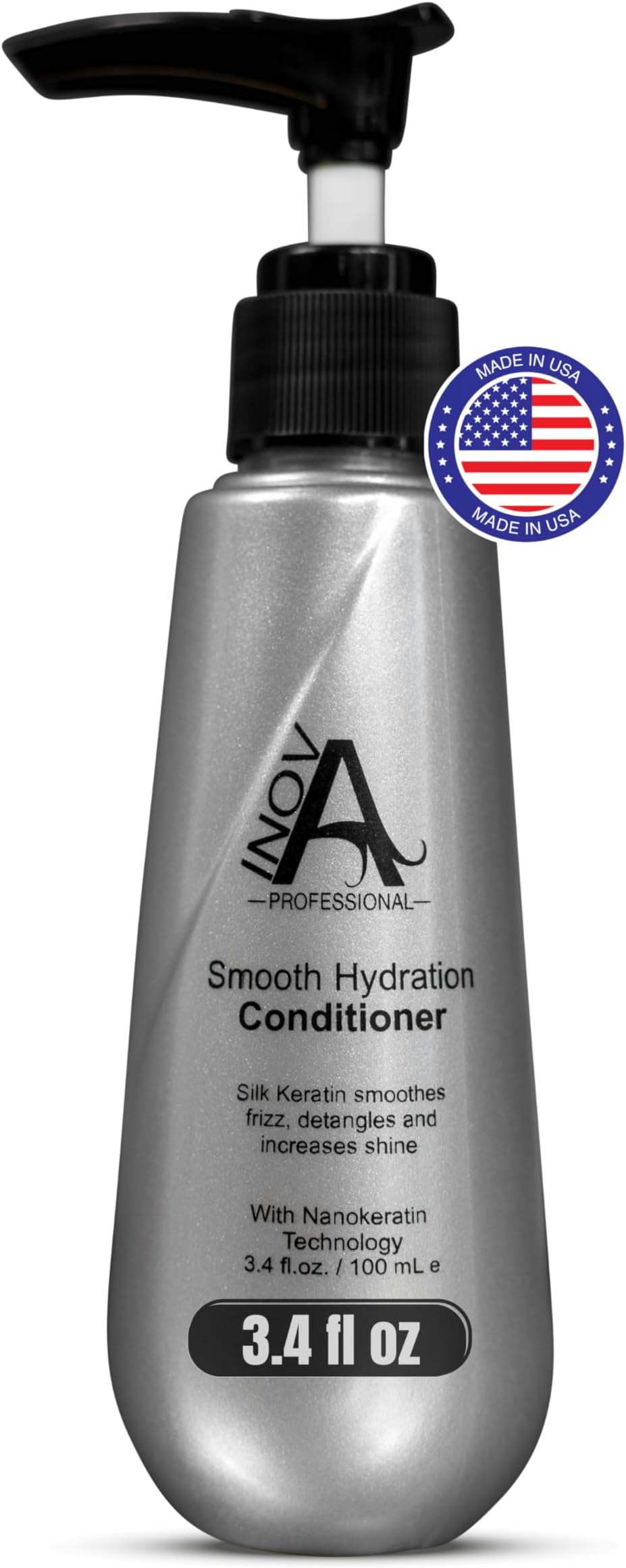 Inova Professional Silk Keratin Smooth Hydration Conditioner (3.4 Oz), White