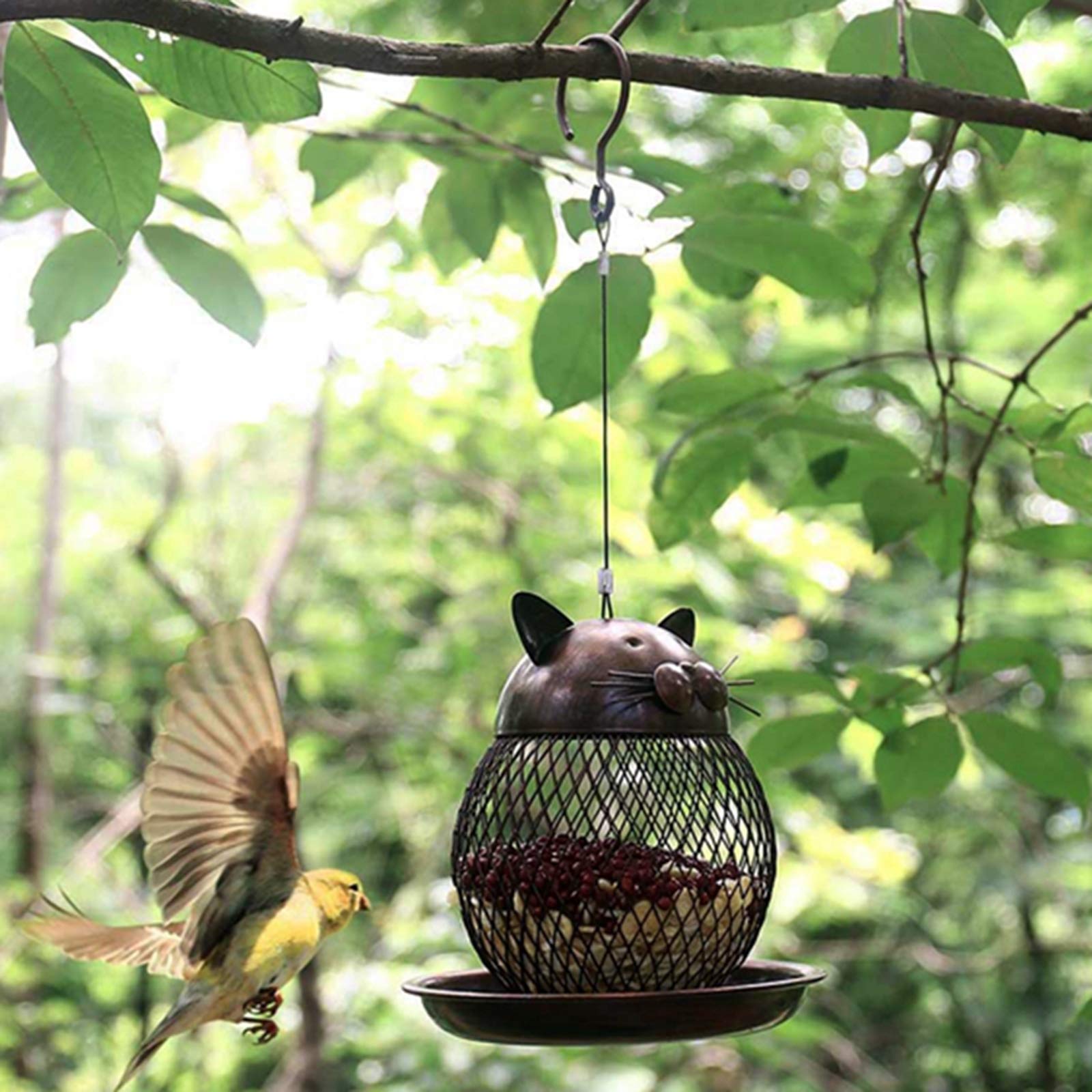 Vogelhaus,Futterhaus für Vögel, Vogelfutterspender mit stabilen Sitzstangen und Schutzdach für Wildvögel,witterungsbeständig und langlebig