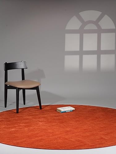 Miniatura 14 de Rugsotic Carpets Alfombra de Área Gabbeh de Lana Anudada a Mano 8'x10' Marrón Sólido L00111 Marrón,Verde,Beige,Azul / Patchwork,Camel,Carbón