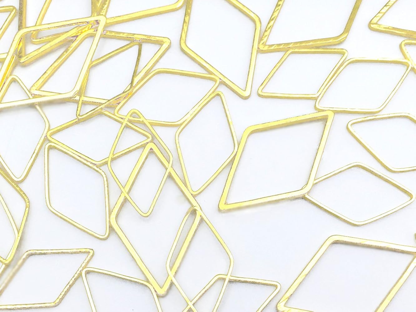 Amazon.co.jp: フレームパーツ ゴールド ダイヤ ひし形 3サイズmix