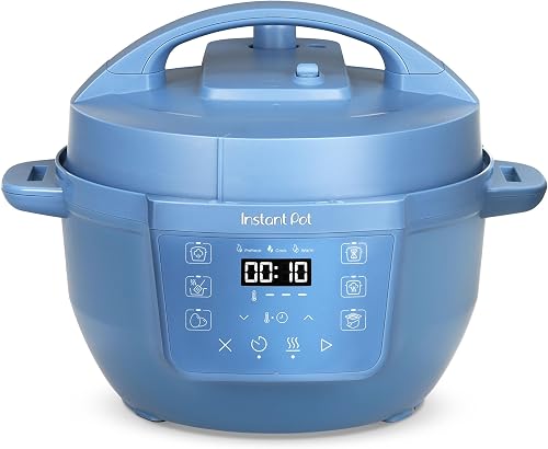 Instant Pot Multicuiseur, 3,8 L, cuiseur intelligent 7 en 1 - Autocuiseur, mijoteuse, cuiseur à riz, sauteuse, yaourtière, cuiseur vapeur et réchauffeur d'aliments - Bleu Rêverie