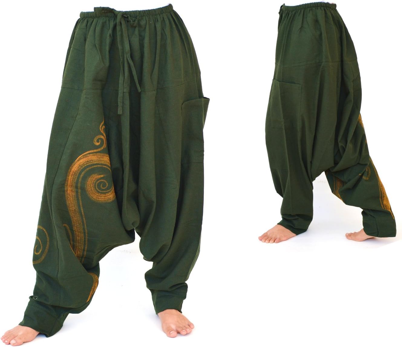 Siamrose, Yoga Harem Lounge Baggy Pants Women Men, Aladdin Boho Trousers, One Size