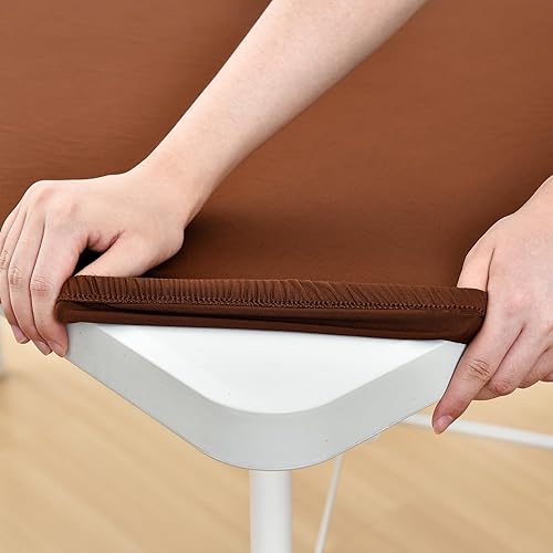 Miniatura 4 de Monibana Manteles elásticos ajustables para mesas rectangulares de 6 pies, fundas plegables de elastano elásticas para el hogar, comedor, picnic y