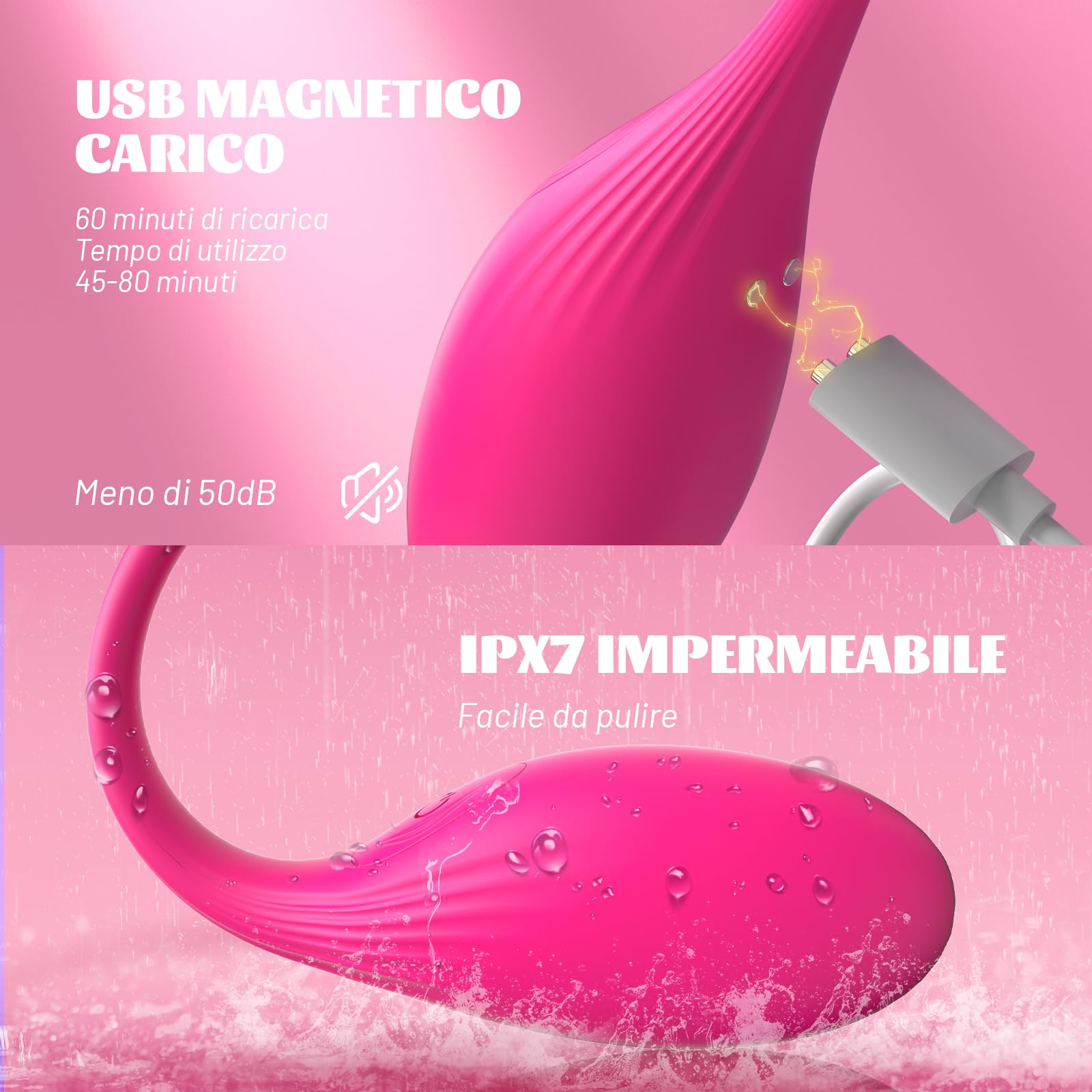 Vibratore con Telecomando APP per Donna, Portatile Vibratoreper Donna per Mutandine Vibranti Toys con 10 Modalità di Vibrazione, Sex Toys Vibratori Ovetto Vibrante con App da Telefono per Donna(Rossa)