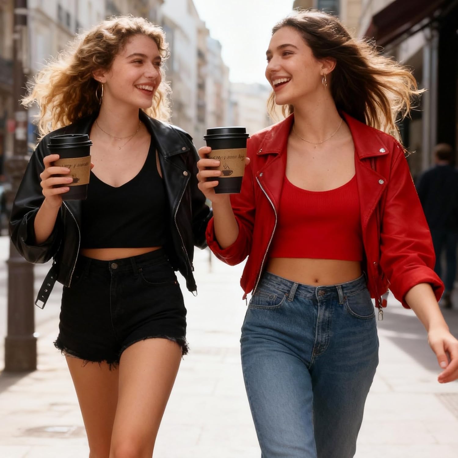 100 Pack 12 oz Black Coffee Cups with Lids, To Go Paper Cups with Sleeves and Stirring Sticks, Insulated Disposable Coffee Cups for Hot/Cold Drinks and Daily Use - Image 7