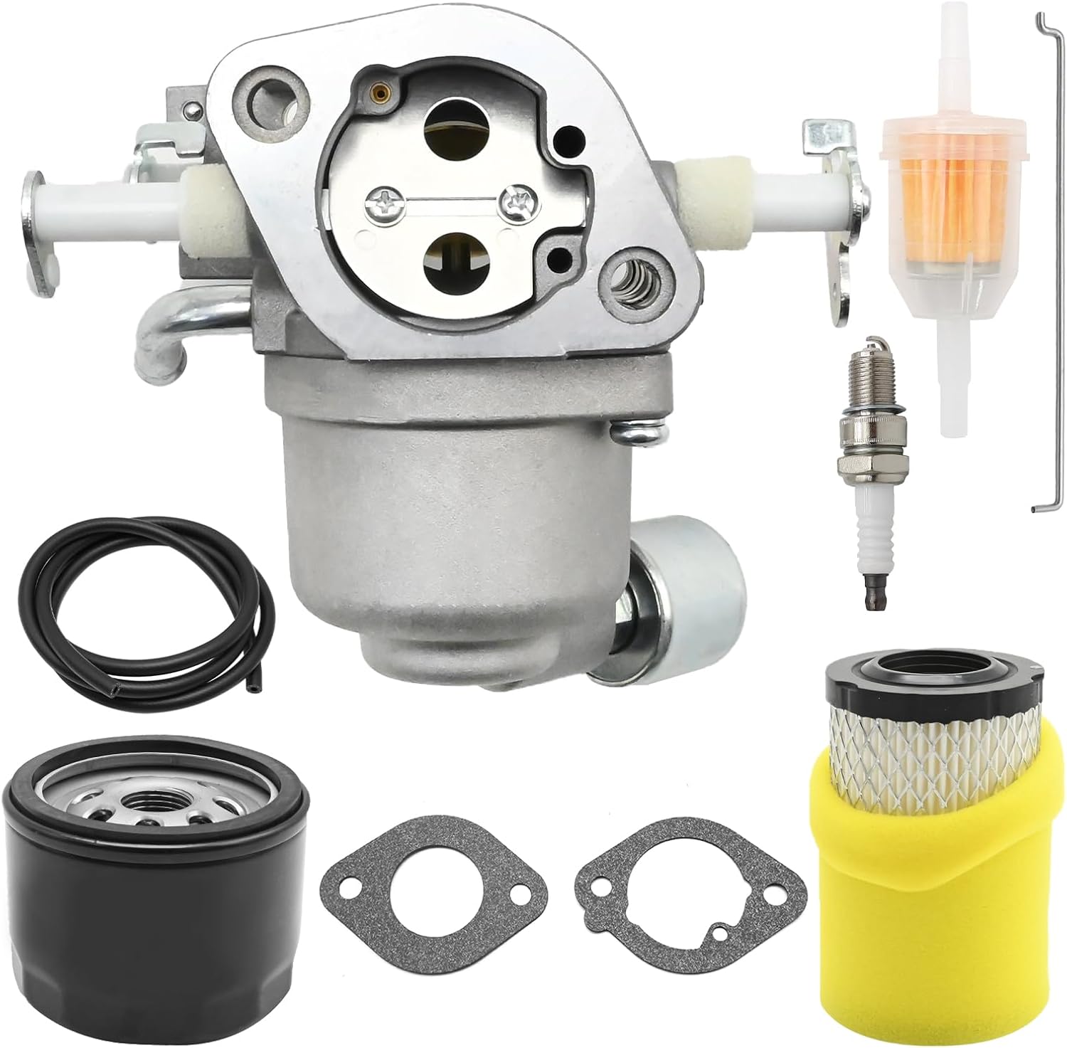 796031 Carburetor Fit for John Deere Z335E Z345M Z345R Z355E Z355R Zero Turn Mower, Replace 591334 594201 With Oil Filter Fuel Filter