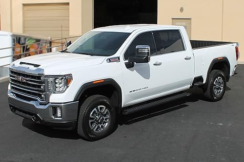 Miniatura 4 de Raptor Series Estribos escalones de 6.5 pulgadas de ancho agarre diente de sierra de aluminio negro para cabina extendidadoble 07-18 SilveradoSierra