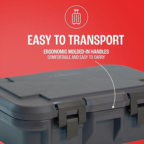 Miniatura 33 de Cambro Transportador aislado de bandeja de alimentos – Caja caliente de 6 pulgadas de profundidad y calentador de alimentos para catering