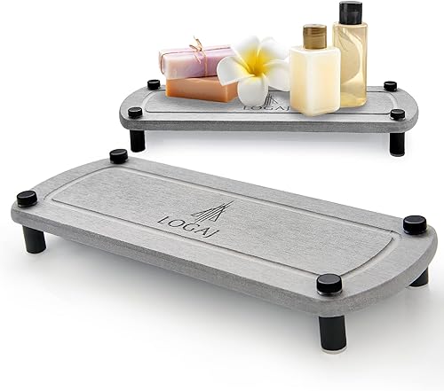 LOGAJ Organizador de fregadero seco instantáneo, bandeja de piedra absorbente de agua de tierra de diatomeas para fregadero de piedra de secado