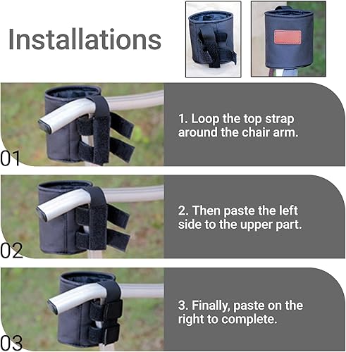 Miniatura 5 de Soporte para tazas para silla de camping, silla de mochilero de playa, bebida o botella de agua, accesorio para ayudar a minimizar los derrames, 3.5