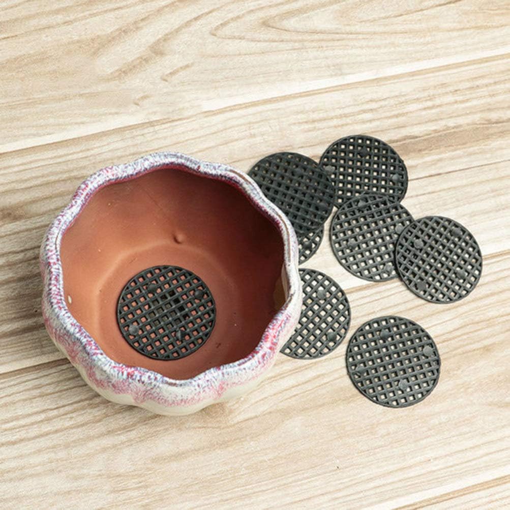 Ciieeo 150 Pcs Pot Hole Mesh Pad Pot Hole Mesh Pad Round Drainage Screens Garden Drainage Hollow s for Gardening Planting