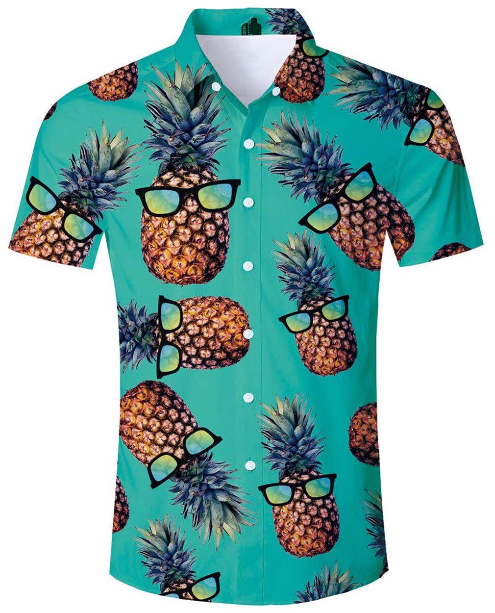 ALISISTERMen's Hawaiian Shirt Button Down Short Sleeve Shirts Funny Novelty Holiday Tops