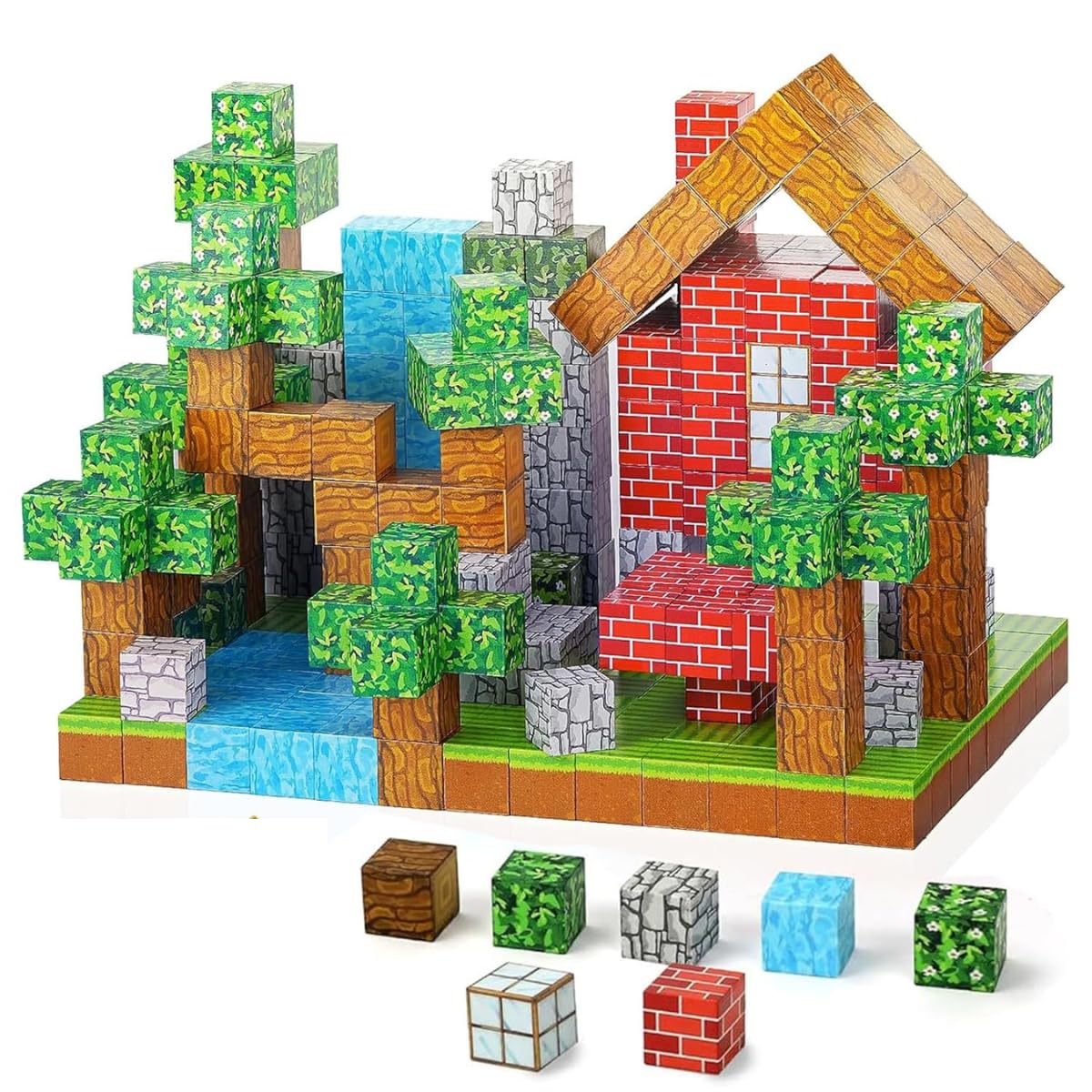 Kidology Magnetic Tiles for Kids & Toddlers | 75 Pcs Building Blocks STEM Montessori Toy for Boys & Girls Age 3+ | Magnetic Cubes Set for Creative Learning & Sensory Play-image-27