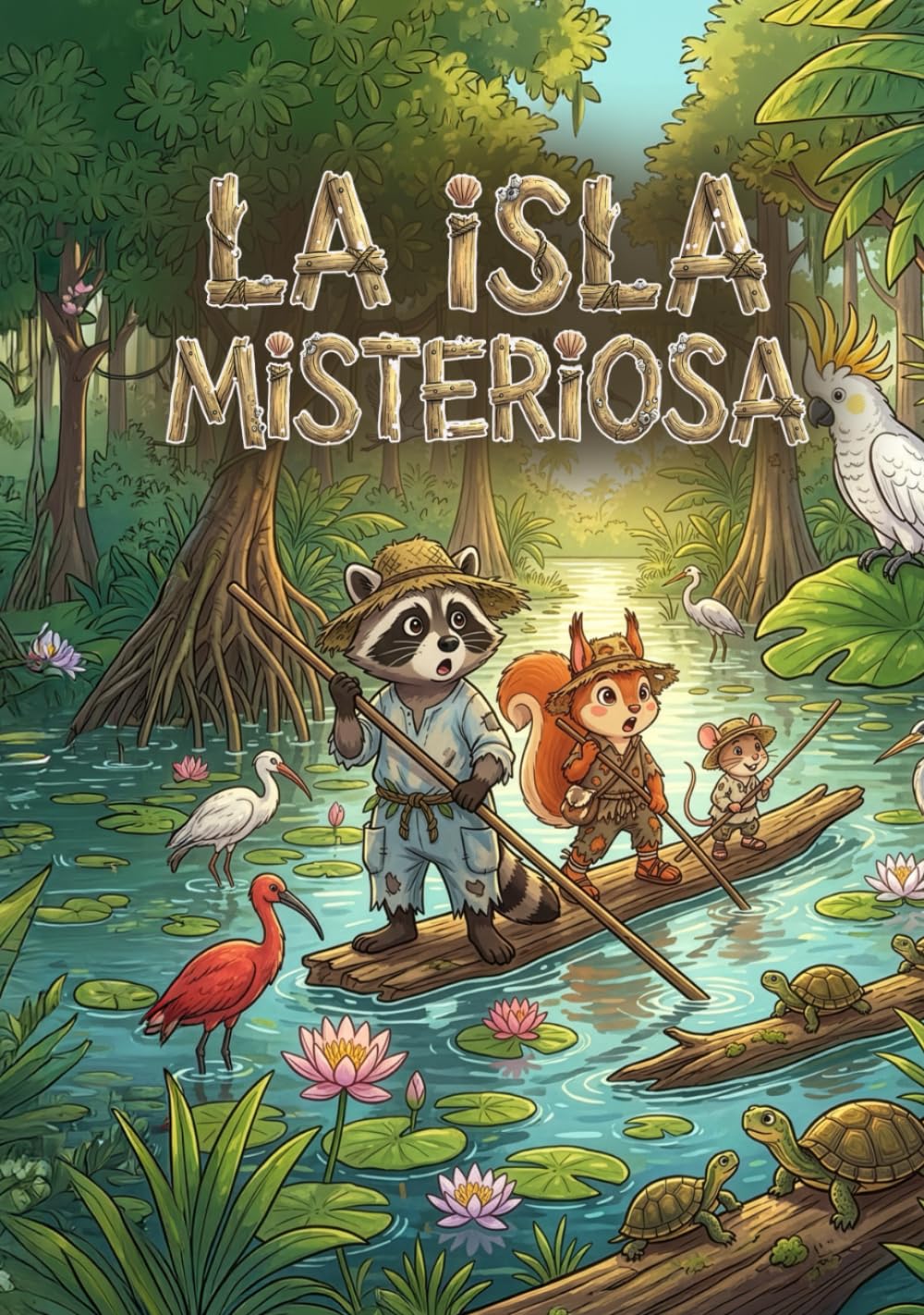 La isla misteriosa: Las increíbles aventuras de tres amigos (The Adventure Stories of Raccoon, Squirrel, and Mouse)