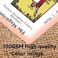 Vista 6 de Tarjetas de tarot clásicas para principiantes con significados, juego de 78 cartas para aprender y adivinar (blanco)