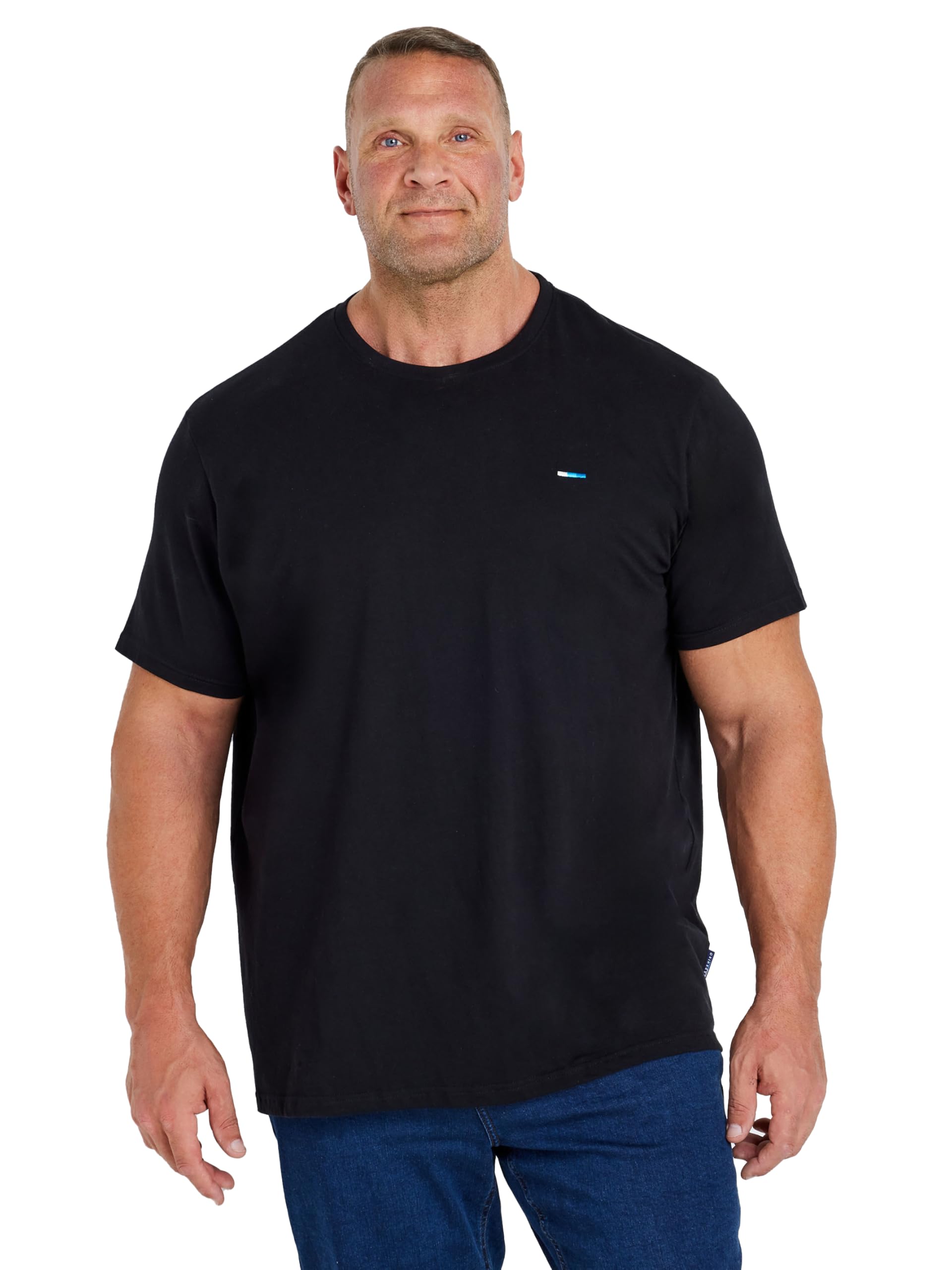 Badrhino Men's Black Big & Tall Core T-Shirt - Plus Curve 3XL Plus