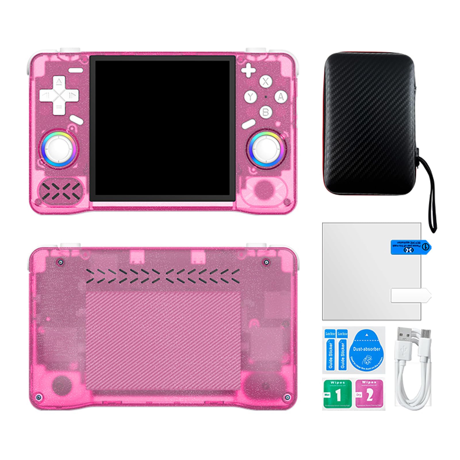 Console di gioco portatile con schermo HD da 4", 128 G, Wi-Fi, rosa, giochi retrò | Console di gioco portatile leggera e portatile, molti giochi retrò, multiplayer, lunga durata, ideale in viaggio
