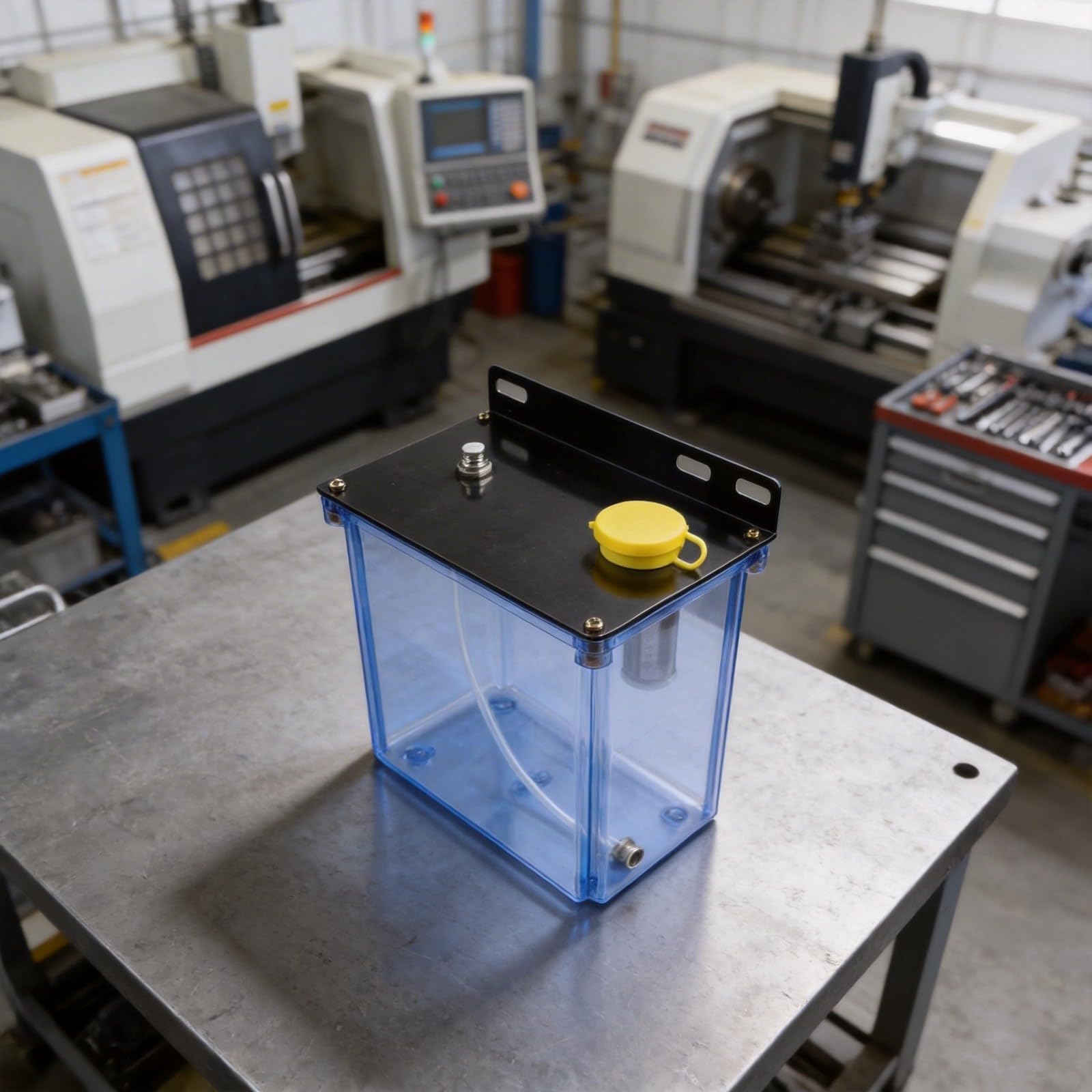 Caja de lubricación CNC de 3L con filtro para molino de torno