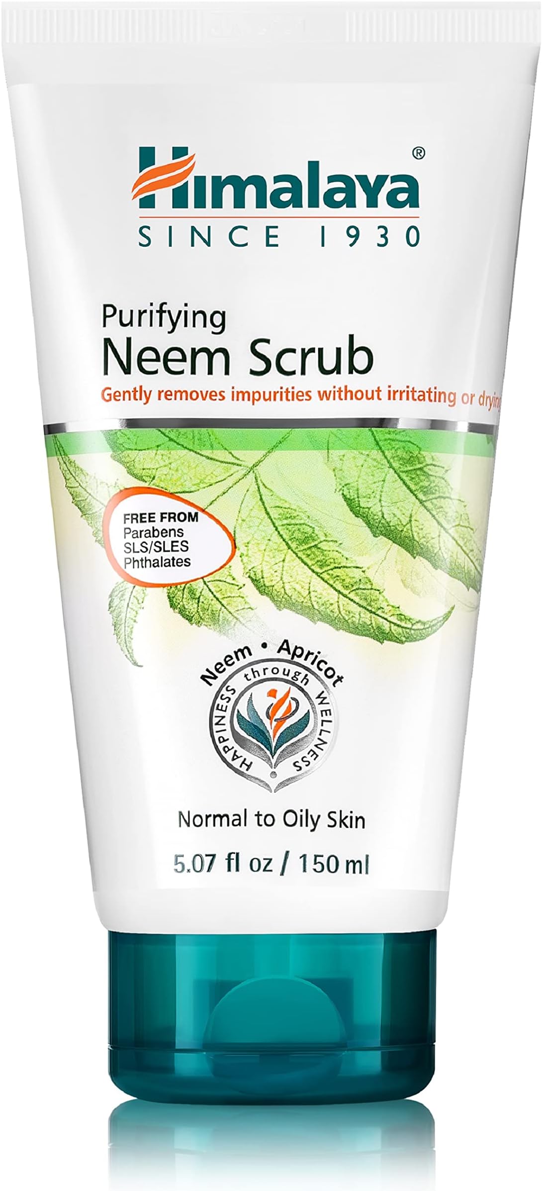 Purifying Neem Scrub with Neem and Apricot, For Normal to Oily Skin, Free from Parabens, SLS, and Phthalates, Dermatologically Tested, 150 ml (5.07 oz)