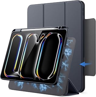JETech Magnetische Abnehmbare Hülle für iPad Pro 13" M5/M4, Grau