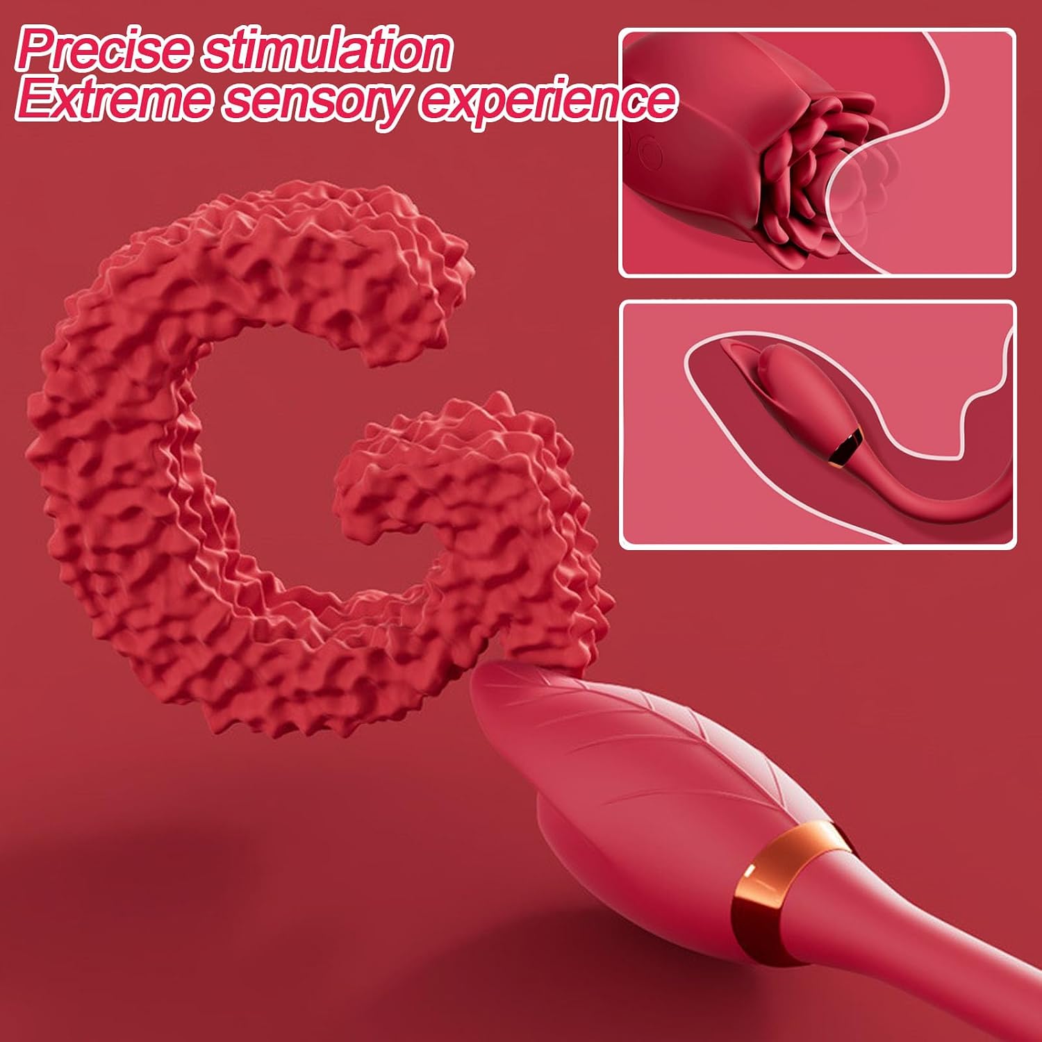 MFMYEE Double Head Sucking Vibrator - 2in1 Sucking Vibrator with 10 Modes Vibrating, Clit G Spot Stimulator for Breast Nipples Vaginal Butt Plug Stimulation, Adult Sex Toys for Women Couples