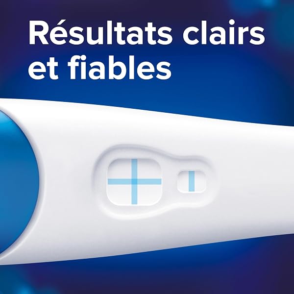 Clearblue Flip & Click test de grossesse à domicile pour femmes, pliable pour utilisation facile, teste l’hormone HCG, résultats précis et clairs en 3 minutes, 1 test - 2