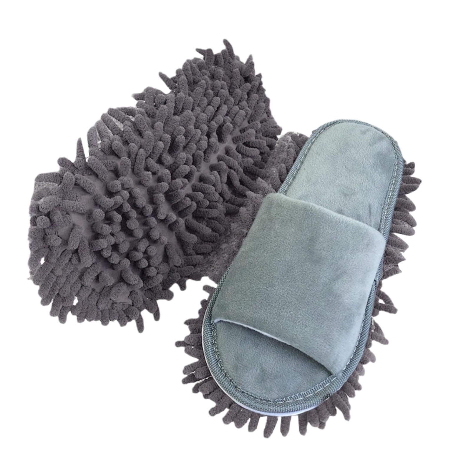 SFQEVHRZ Mop Slippers， Lazy Floor Dust Cleaning Shoes Clean Wipe The Open-toed Wiping Mopping(Color 4,M 39 42 feet)