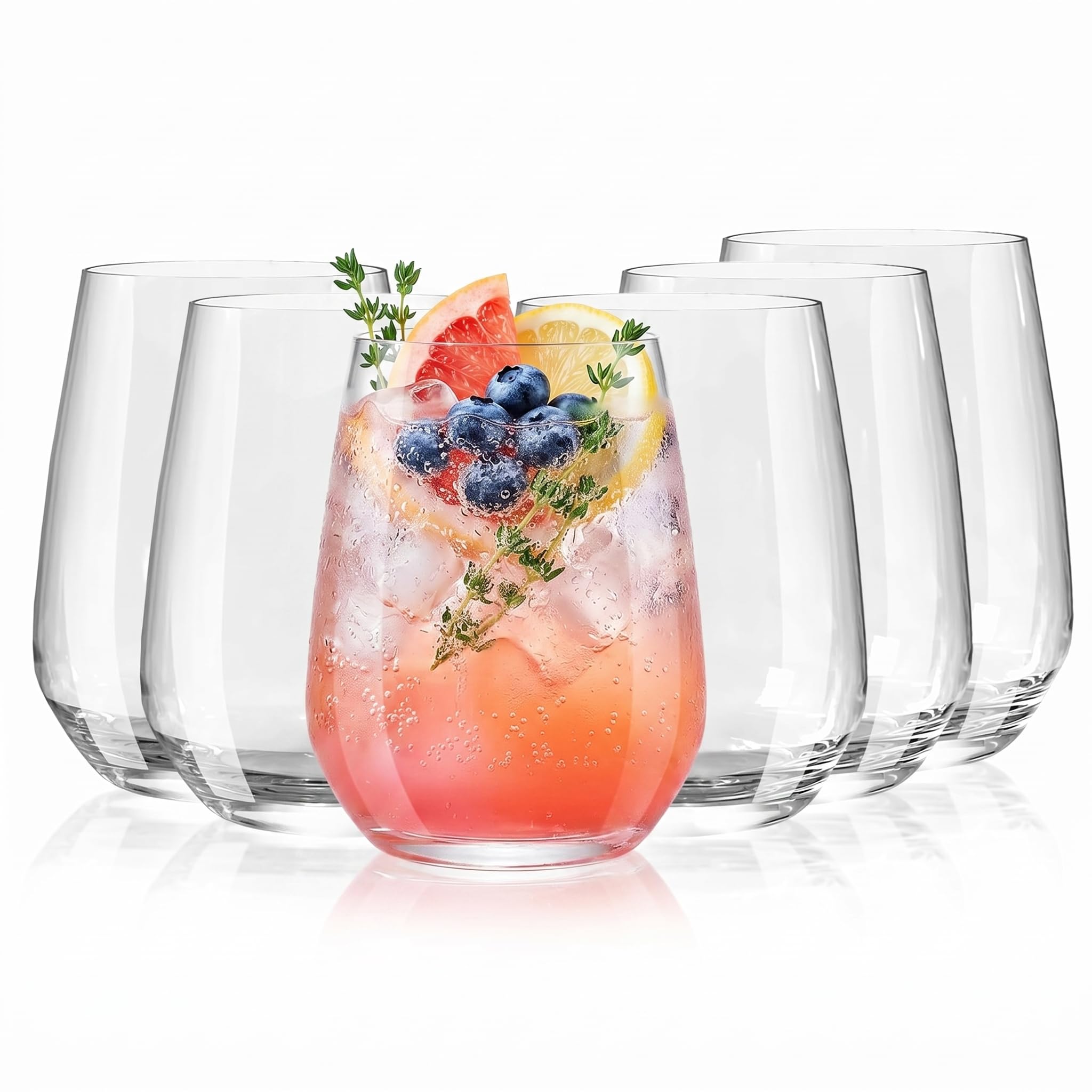 Pippuru Water Glasses, Set of 6, 450ml