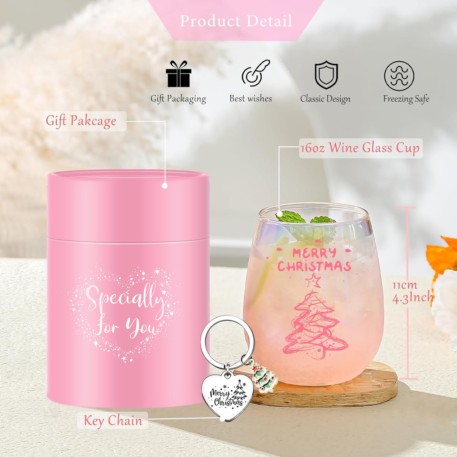 Cadeaus voor vrouwen, wijnglazen, gepersonaliseerde