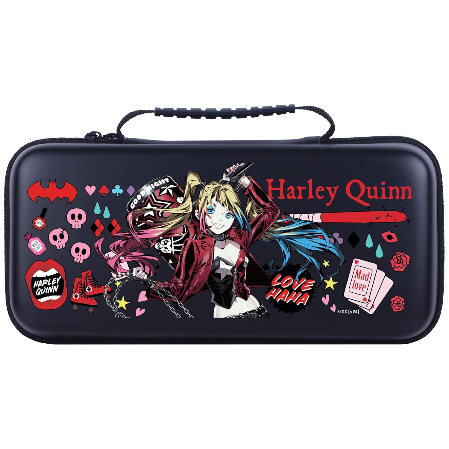 Head Case Designs Officially Licensed Batman DC Comics Harley Quinn Pattern Logos And Characters Hard Storage Travel Carry