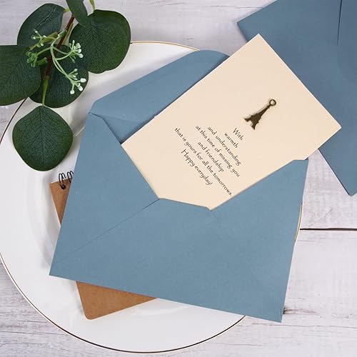 Miniatura 7 de Jutom 250 tarjetas de regalo de boda A7, sobres de 5 x 7 pulgadas, sobres de invitación con solapa en V para tarjetas de 5 x 7 pulgadas, sobres