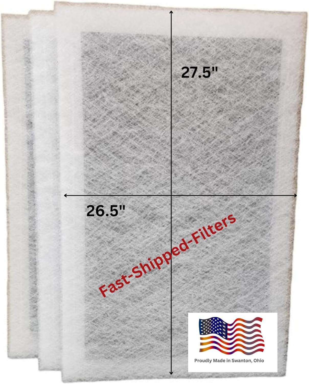 Fast-Shipped-Filters 3 Pack 28x30 Replacement Filters Pads Designed to Fit EnViroAire Polarized electrostatic air filter refill White