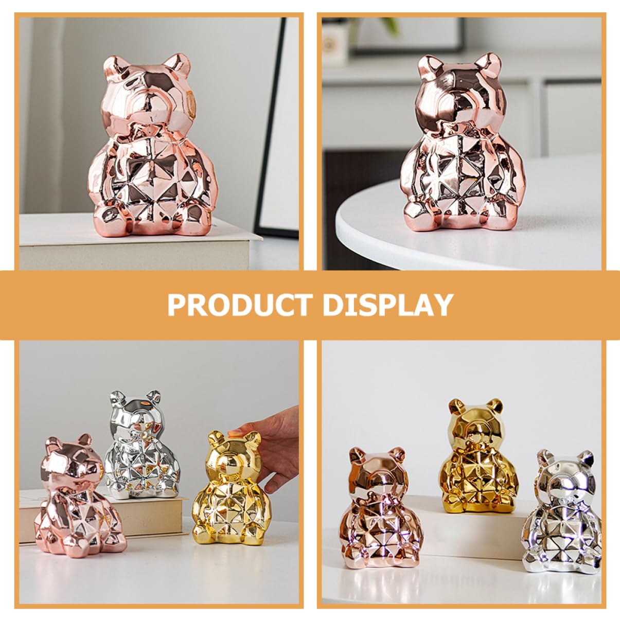 Amazon.co.jp: セラミックのクマのフィギュア ミニチュアクマの 