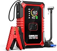 GOOLOO A5 4000A Jump Starter with 160PSI Air Compressor, 20,000mAh Power Bank & LED Light - All Gas/10L Diesel