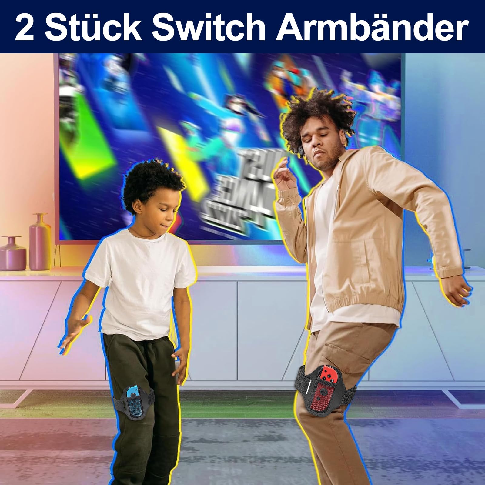 2 pezzi Switch, cinghie elastiche per gambe, cinturini regolabili per switch, fasce elastiche per danza per adulti e bambini (nero)