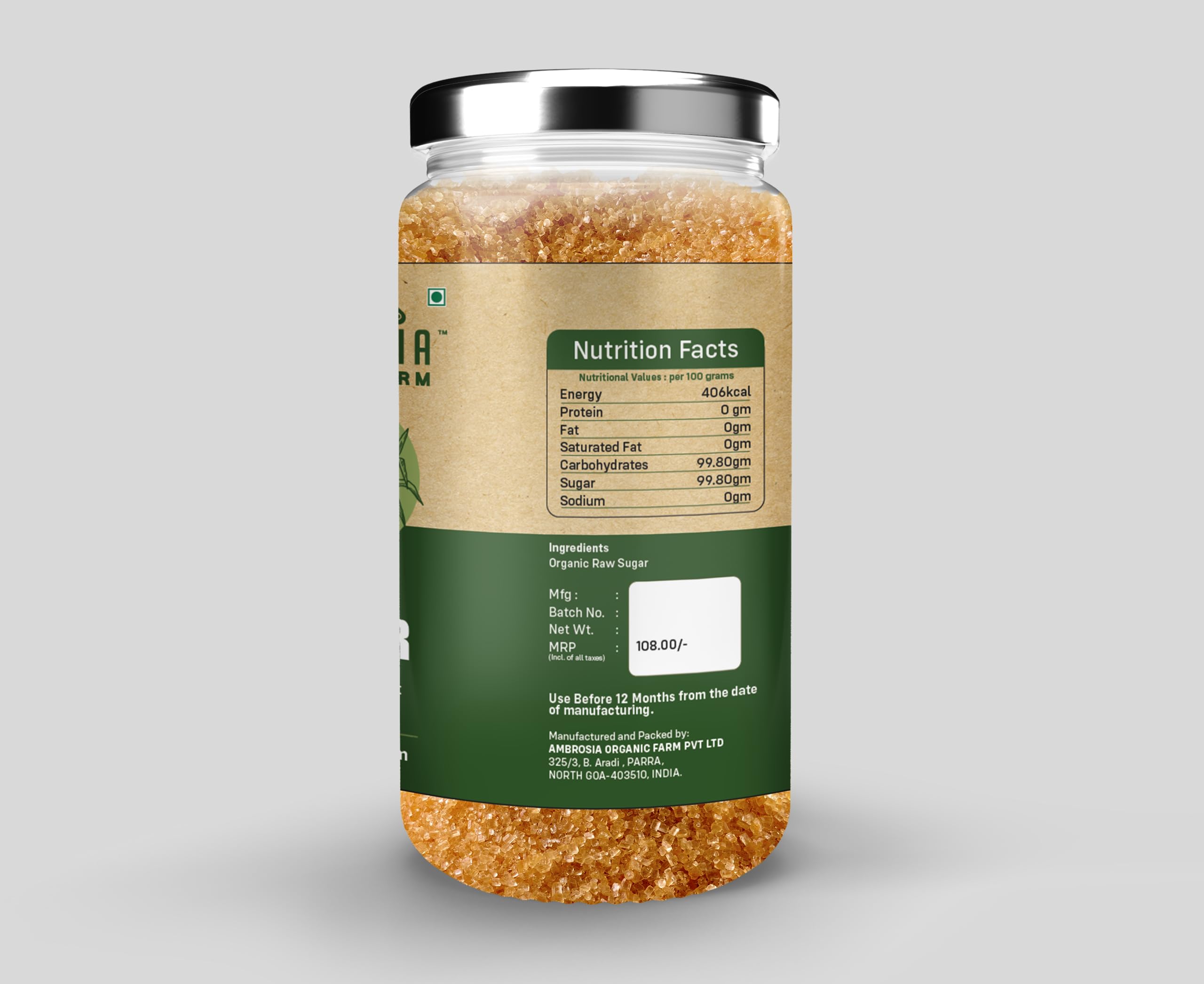 Deliciously Pure and Healthy: Ambrosia Organic Raw Sugar - 100% Pure Khandsari Shakkar/Chini, the Irresistible Natural Sweetener for Everyday Indulgence! 450Grams (Pack of 2) - Image 5 thumbnail