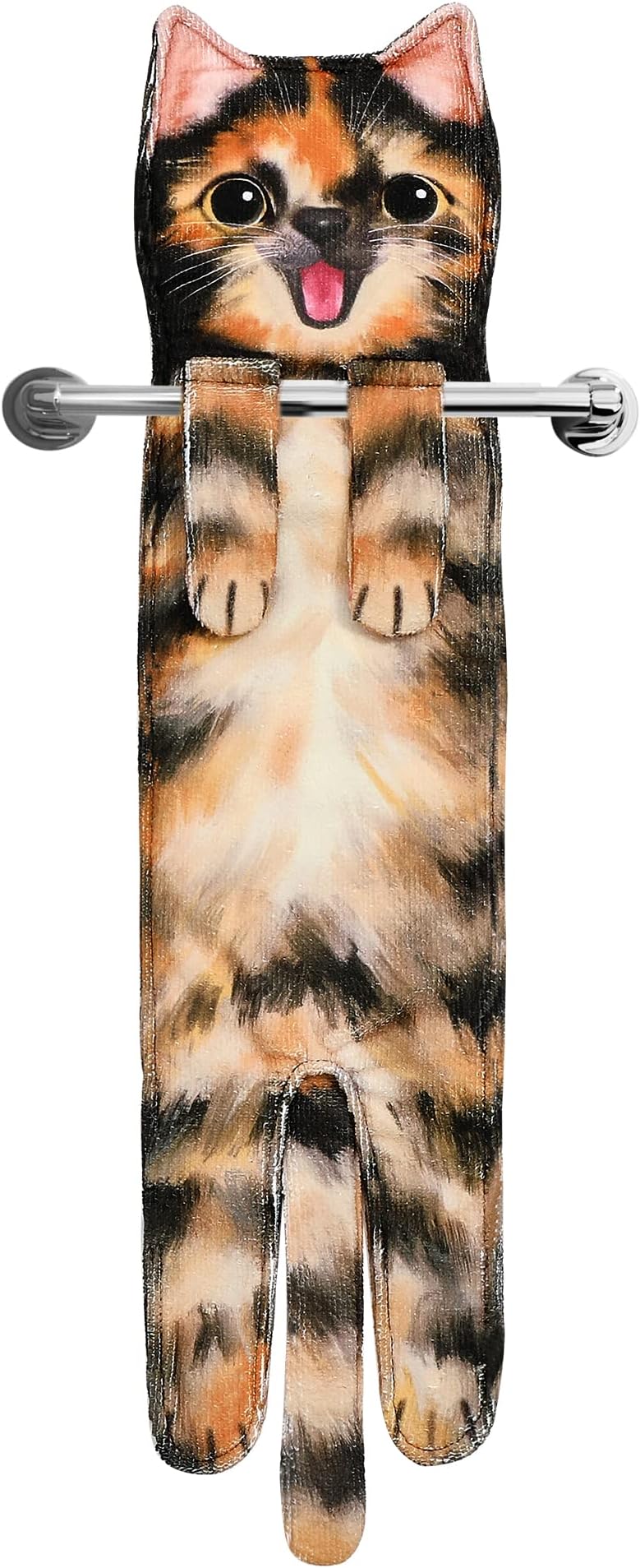 Amazon.com: Cat Funny Hand Towels for Bathroom Kitchen - Cute ...