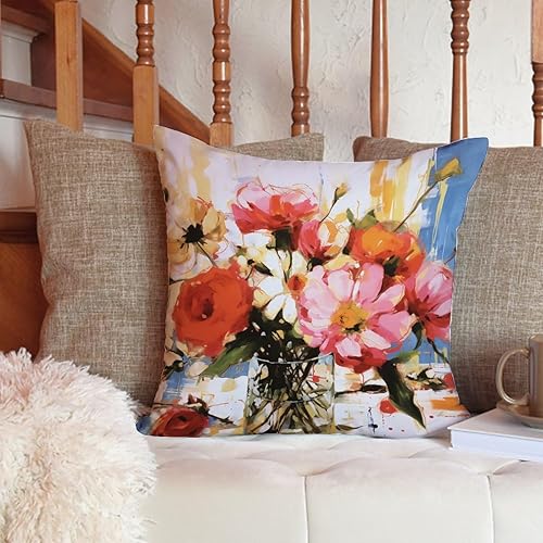 Vista 115 de ArogGeld Chinoiserie - Funda de cojín con estampado de leopardo y guepardo fucsia, con manchas de animales de vaca, color rosa oscuro, decoración