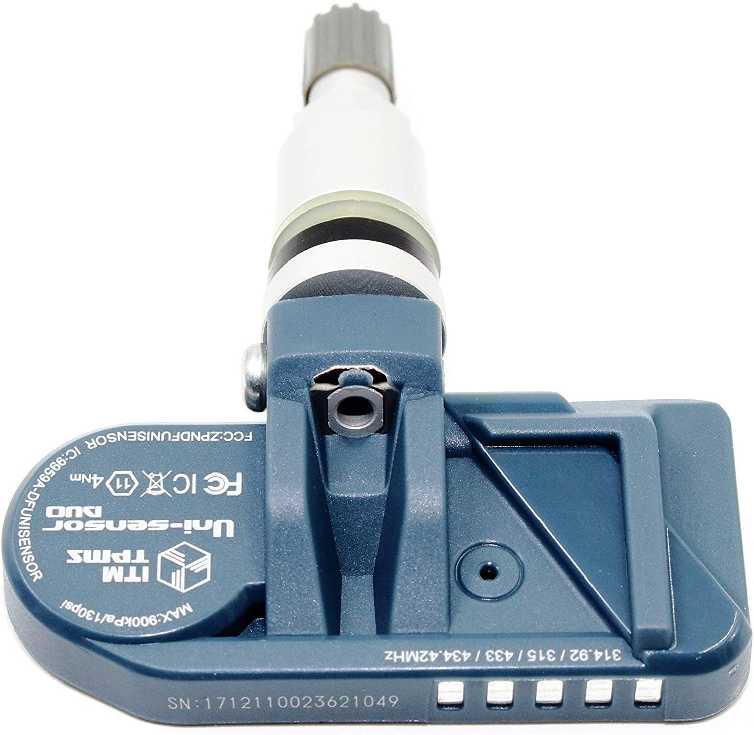 Set of 4 ITM 433mhz TPMS Tire Pressure Sensors Compatible with Nissan 40700EZ00A 407006WY0B w/Silver Aluminum Valve Stems