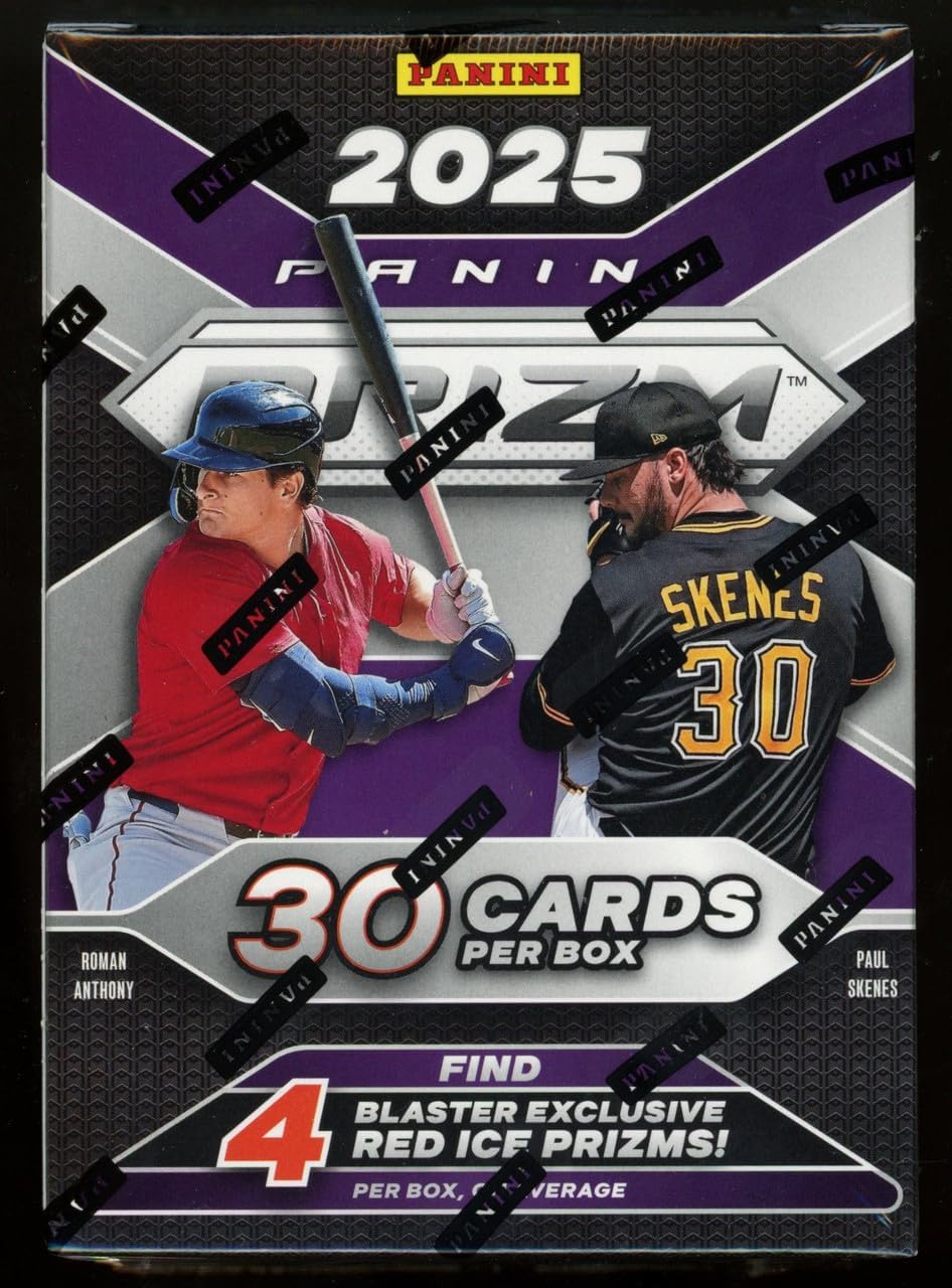 2025 Panini Prizm Baseball 6-Pack Hobby Trading Card Blaster Box (Find 4 Exclusive Ice Parallels Per Box)