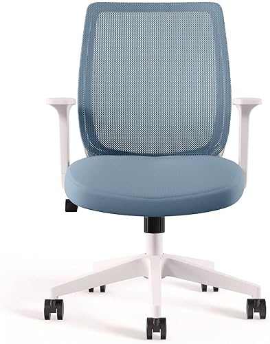 Alera Wessex - Silla ergonómica de malla para oficina, silla giratoria de escritorio para computadora, altura de asiento ajustable, soporta hasta