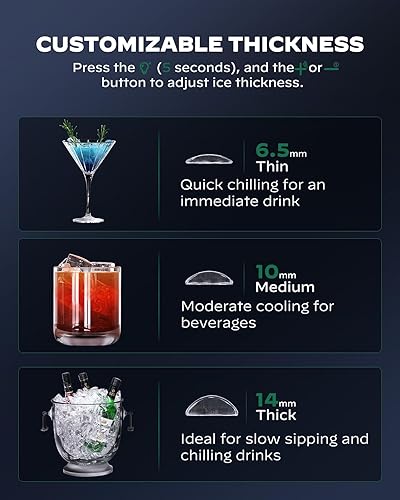 Vista 26 de Silonn Máquina de hielo para encimera, 9 cubos listos en 6 minutos, 26 libras en 24 horas, máquina de hielo autolimpiante con cuchara de hielo